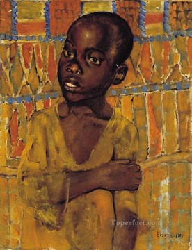 Niño africano 1907 Kuzma Petrov Vodkin Pinturas al óleo